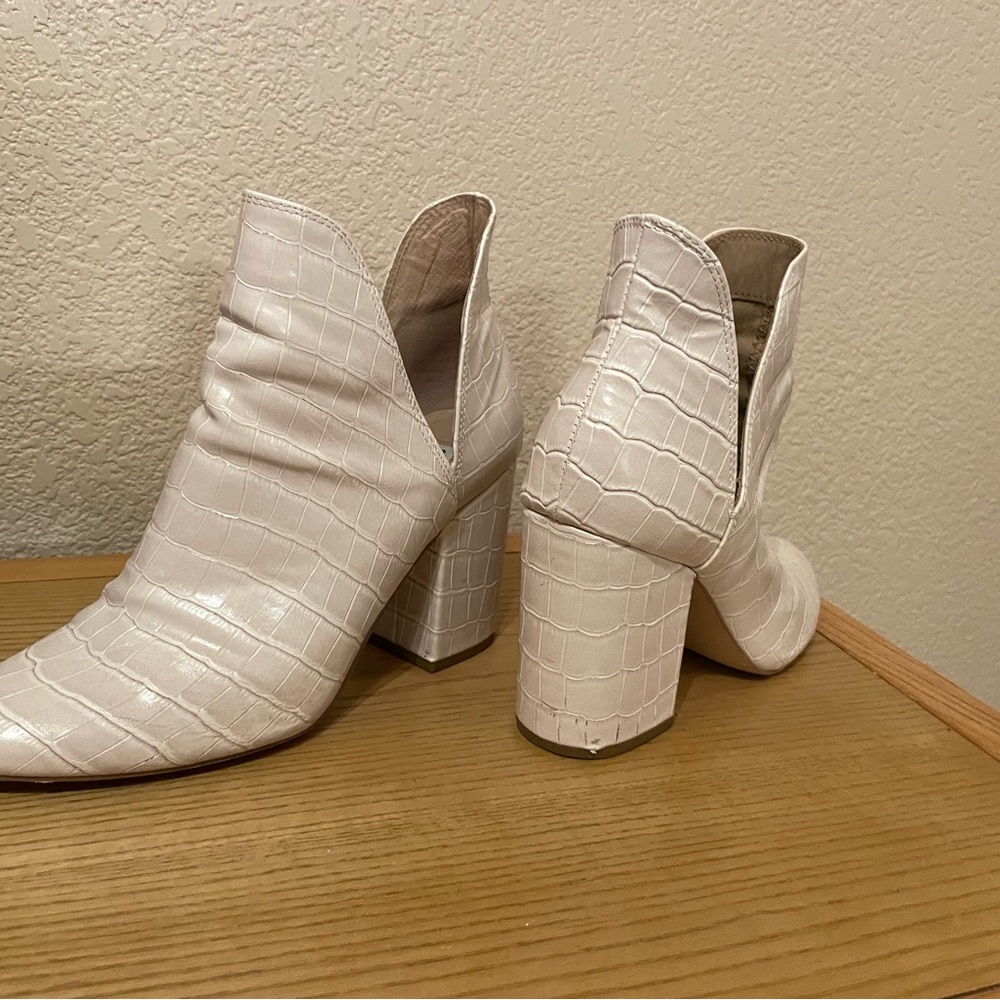 Steve Madden white booties